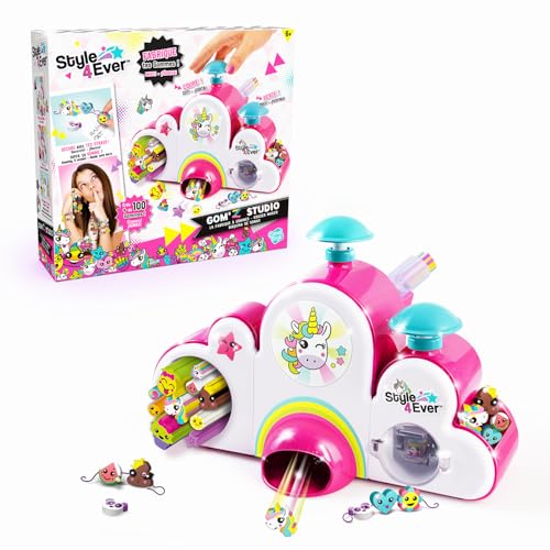 Canal Toys - Style 4Ever - Super Taller de Gomijoyas - Kit para Hacer Pulseras, Colgantes, Collares, Tobilleras, +100 Gomas de Borrar - Gom'z Studio - OFG 099