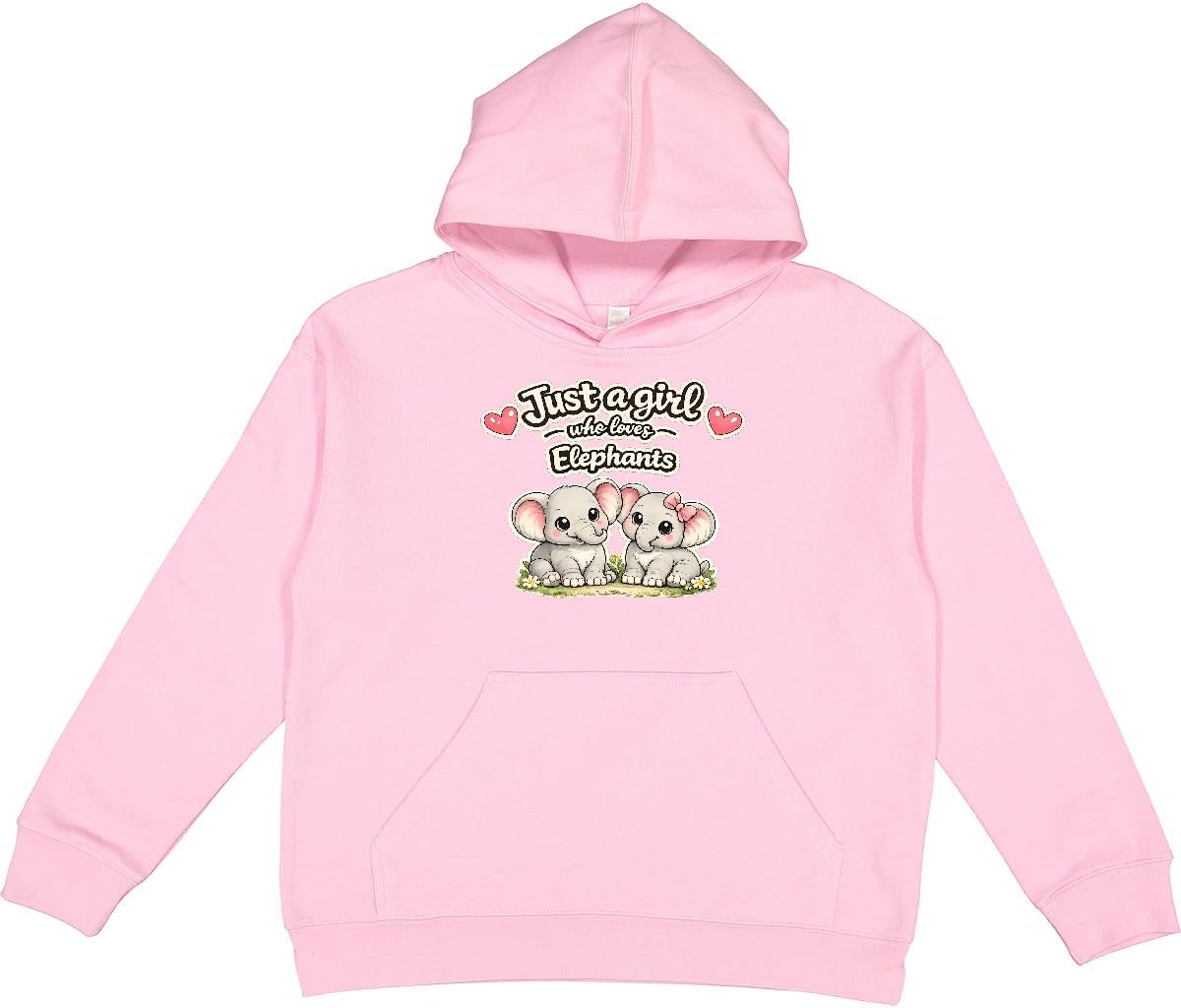 inktastic Just a Girl Who Loves Elephants Youth Hoodie Sweatshirt