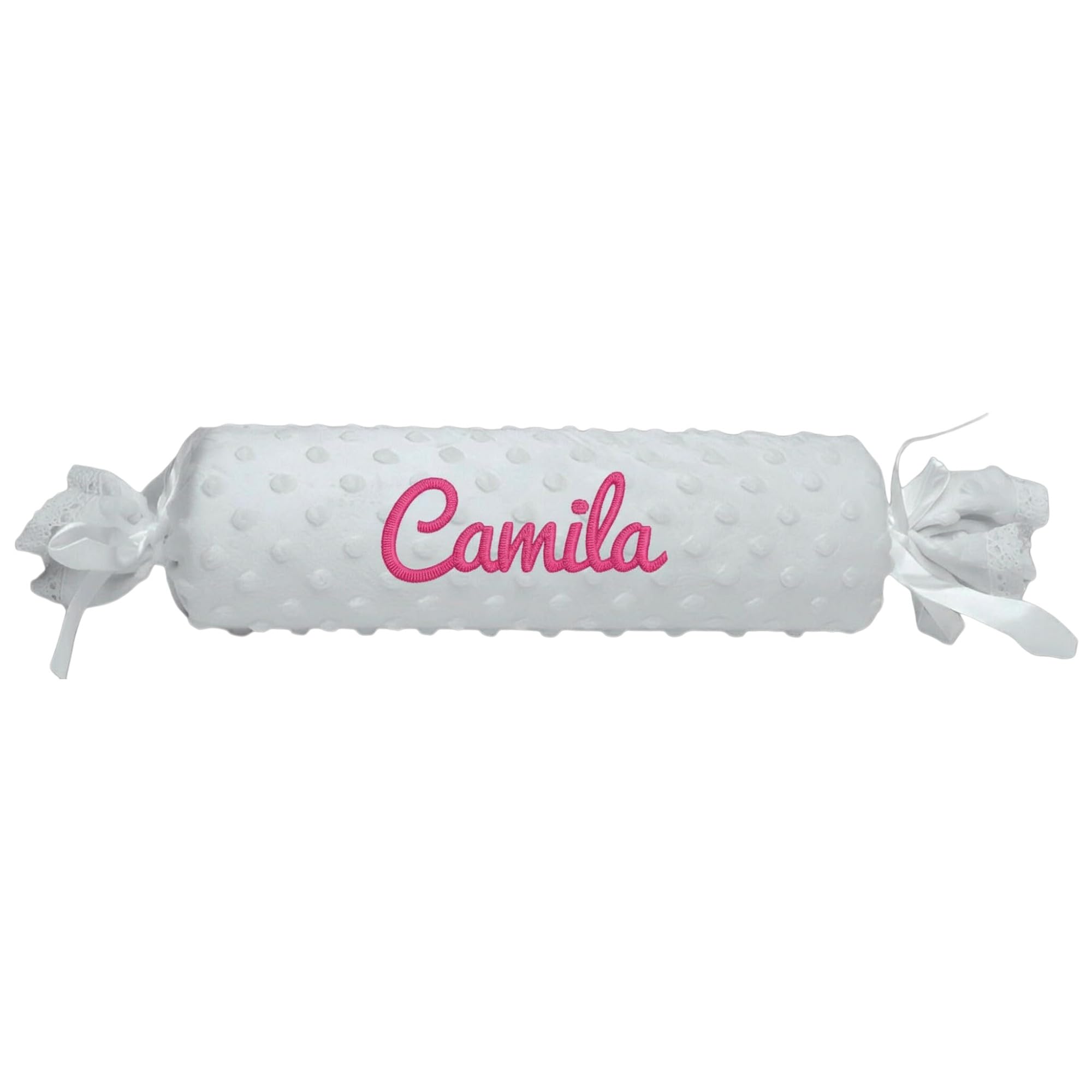 various Cojin Espuma Personalizado para bebé Recien Nacido, Personalizado con su Nombre Bordado (Gris)