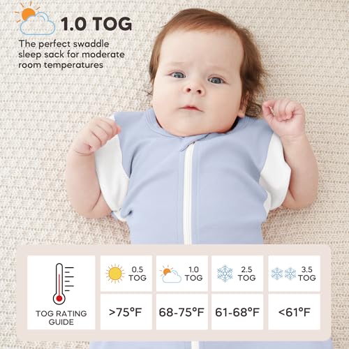 Image of Susurration Baby Sleep Sack, Self-Soothing Swaddle for Newborns, Improves Sleep, Snug Fit Helps Calm Startle Reflex, Newborn Essentials for Baby, 2 Pack, 3-6 Months, 13-19 lb