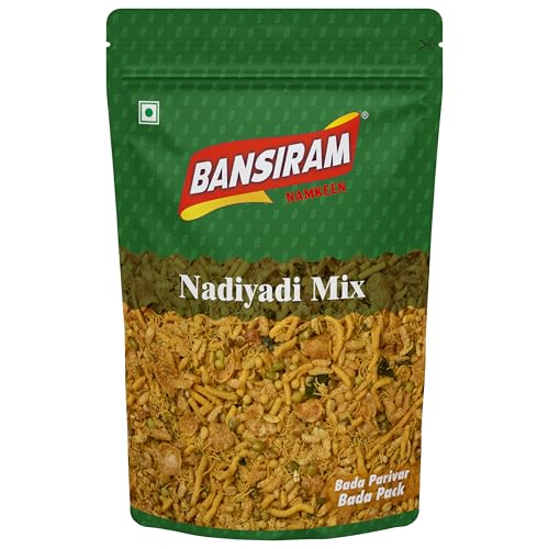 Image of Bansiram Namkeen Nadiyadi Mix | Gujarati Snack | Tea- Time Munchies | Party Mix | Healthy and Delicious | Spiced & Flavorful - 400gm