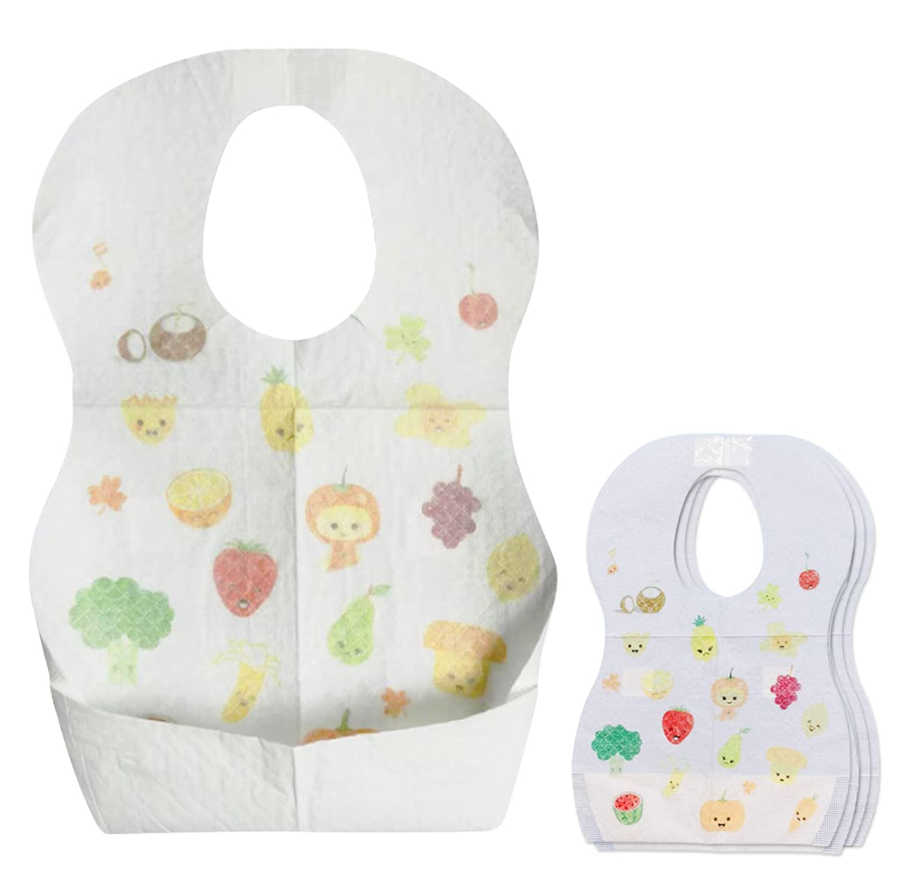 Star Babies Disposable Bibs Pack Of 5 - Fruits, 1