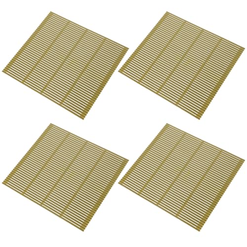 COLLBATH 4 Alfombrillas de Plástico para Enrollar Sushi Color Verde, Esterilla para Hacer Sushi en Casa, Herramienta Ligera y Fácil de Limpiar, Kit de 4 Unidades para Cocina y Restaurantes
