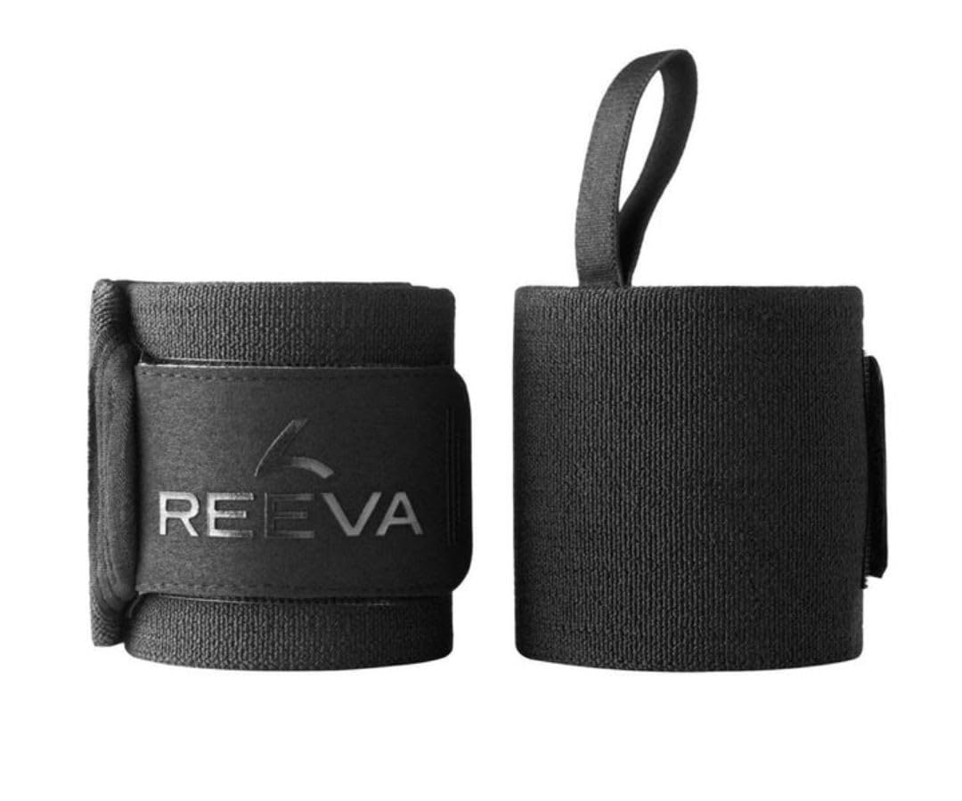 reeva Bandages de Poignet Powerlifting-60 cm Wrist Wrap Mixte Adulte, Noir, m