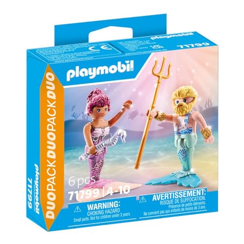 PLAYMOBIL 71799 Sirene y tritón con cetro y tridente