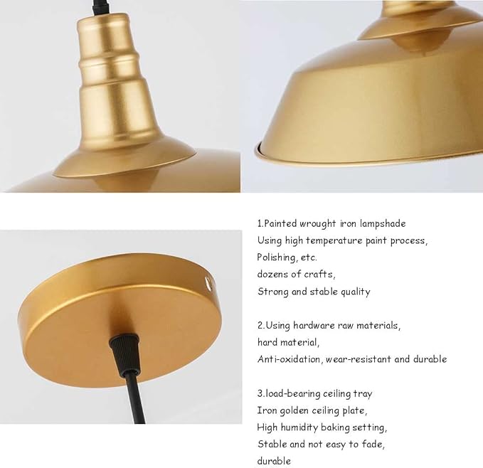 SHUANGZ Lichte En Minimalistische Eetkamer Hanglamp Retro Industriële Lamp Metalen Kap Slaapkamer Vintage Kroonluchter Semi-ingebedde Installatie Verlichtingsarmatuur Voor Woonkamer Keuken Hal photo 3