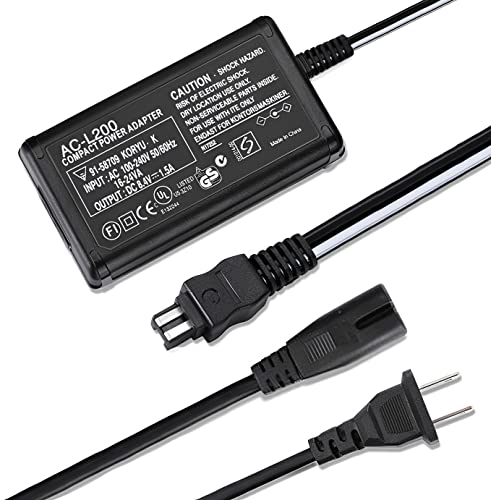 Image of AC-L200 Power Supply Charger Adapter for Sony Handycam Camera Camcorder | 8.4V 1.5A, for DCR-SX60 SX65 SX83 SX85 SR45 SR46 SR47 SR68 HC90 PC1000 DVD805E DCR-HR DCR-HC DCR-PC DCR-DVD DCR-IP series