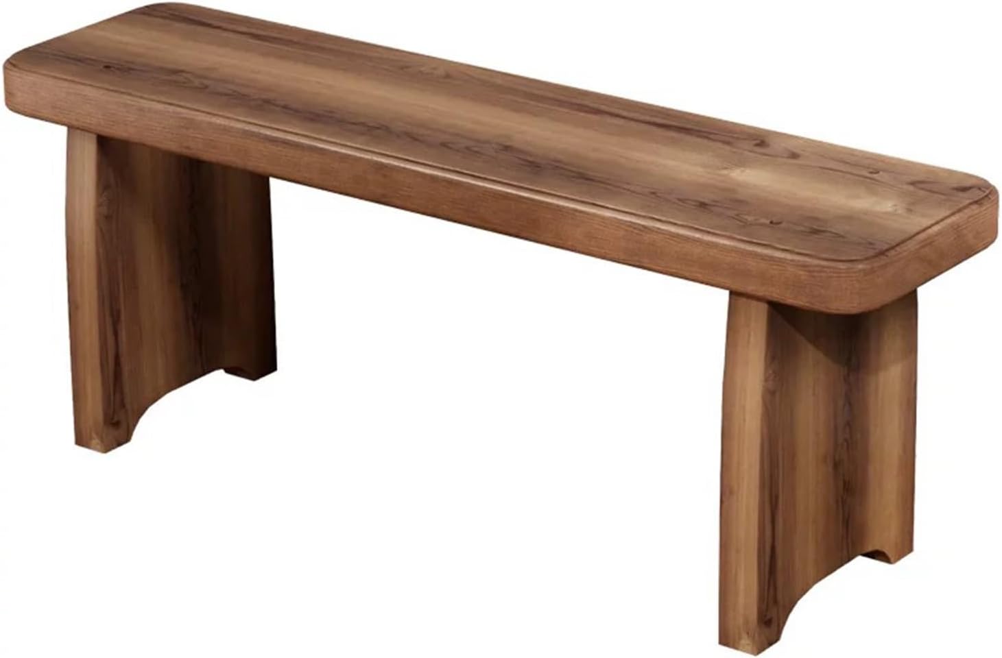 Wooden Entryway Bench, Wooden Bench, Dining Bench, Farmhouse Wood Bench, Modern End of Bed Bench for Bedroom Living Room Hallway, Easy Assembly, Rustic Brown(120cm/47.2in)