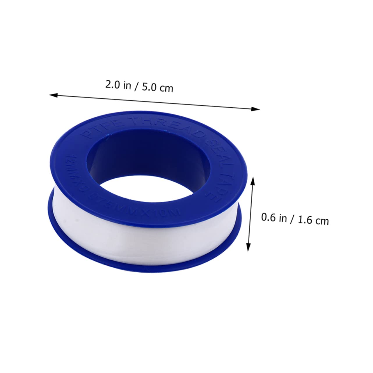 PTFE Plumbing Tape 20 Pack, 12mm X 0.075mm X 10m Thread Sealant