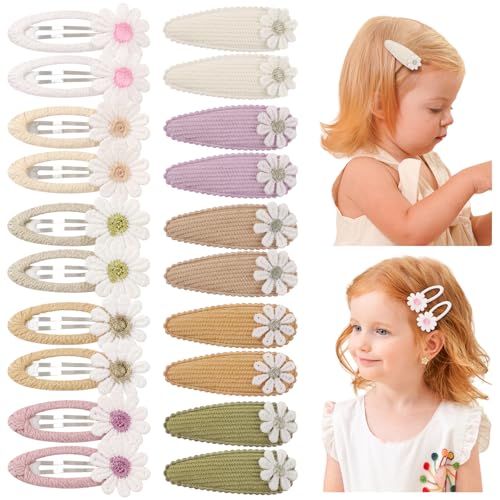 YHXX YLEN 20 piezas Clip para el cabello con flores para niñas miniatura 1
