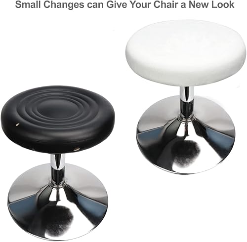 Miniatura 2 de HuaLiSiJi Fundas redondas para taburetes de bar de 12-15.7 pulgadas11.8-15.7 in, terciopelo redondo, tela de lujo, elástica, resistente a las