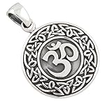 Die Silbe Aum bzw. Om, Kettenanhänger aus 925 Sterlingsilber
