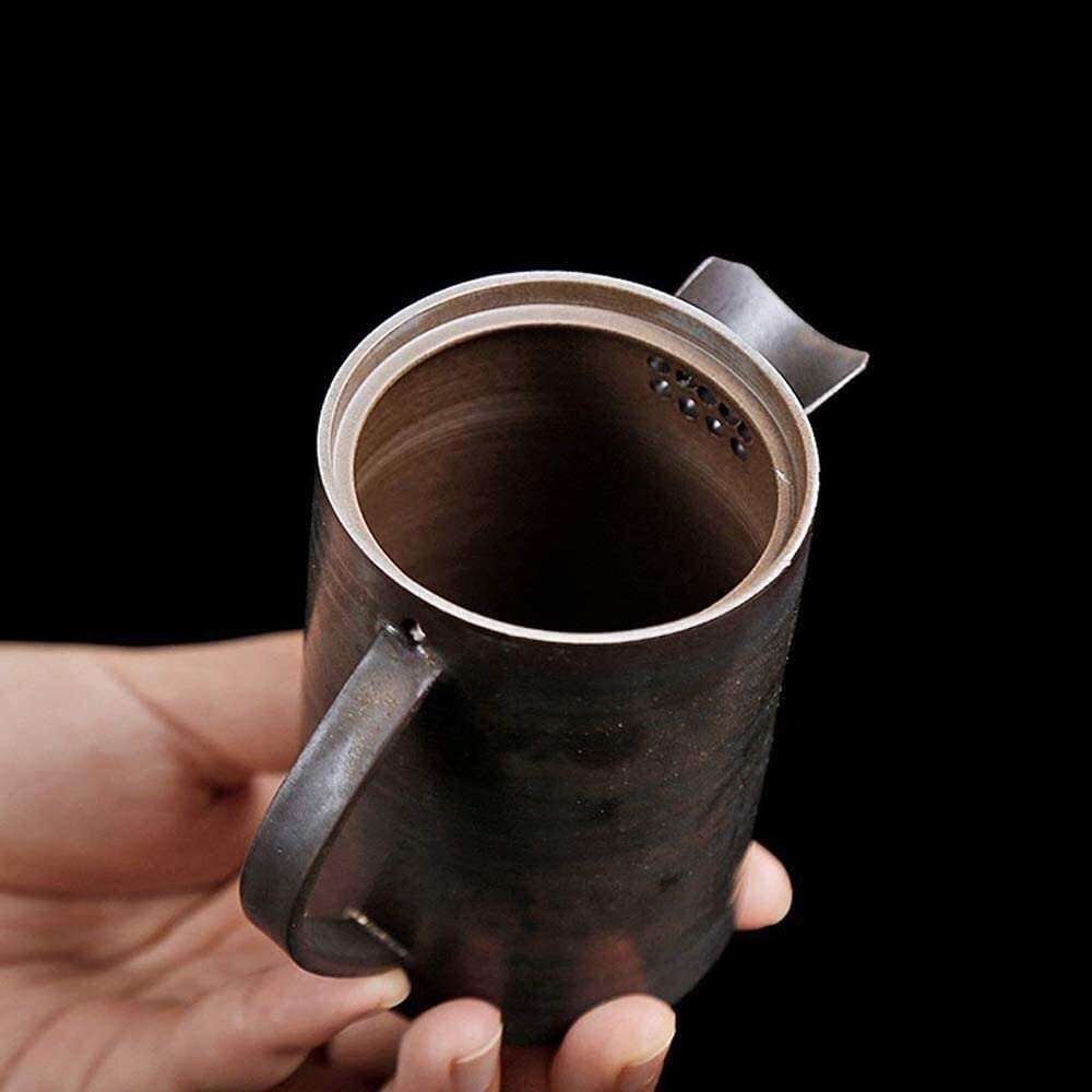 novità Brocche Teiera per tè e caffè Set da tè personalità retrò tè nostalgico per la casa Stile Cinese, Cerimonia del tè a Mezza Bocca in Bronzo Fatto a Mano