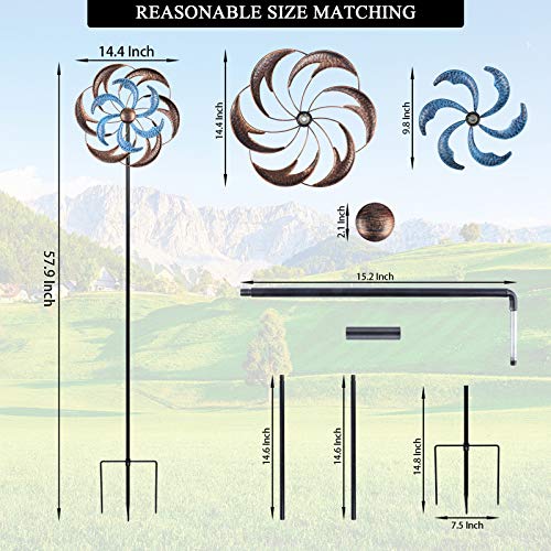 Wind Spinner, Premium Kinetic Wind Sculpture Metal Windmill for Outdoor Yard Patio Lawn & Garden