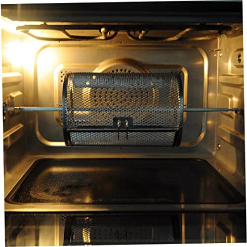 Edelstahl Ofenbraten Korb Rotisserie Grill Korb Elektrisch Röstkäfig rotierende Backkäfig -Grillkorb für Elektroofen Kaffeebohnen Erdnuss BBQ mit Geschenkbox 8 Zoll – Bild 7