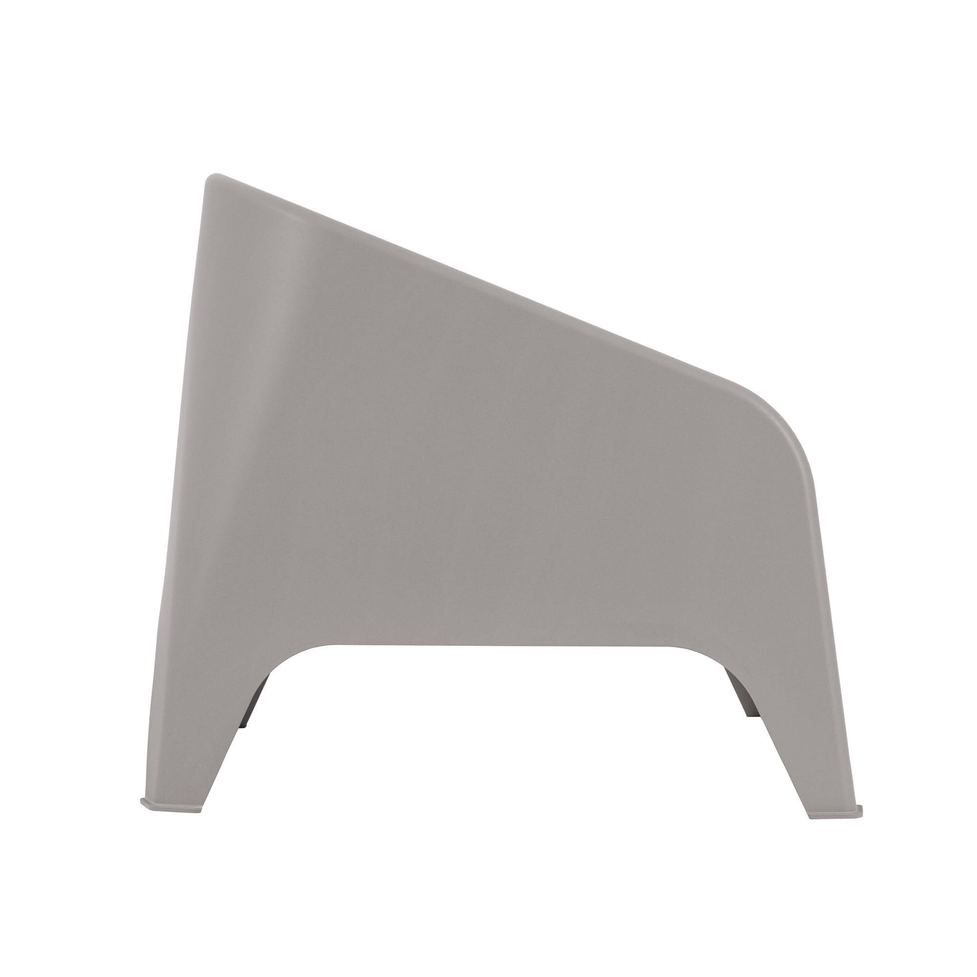 Toomax Kit 2 Poltrone Matera + Tavolino Petra Grigio Tortora, set da giardino con vano 21L, plastica riciclata