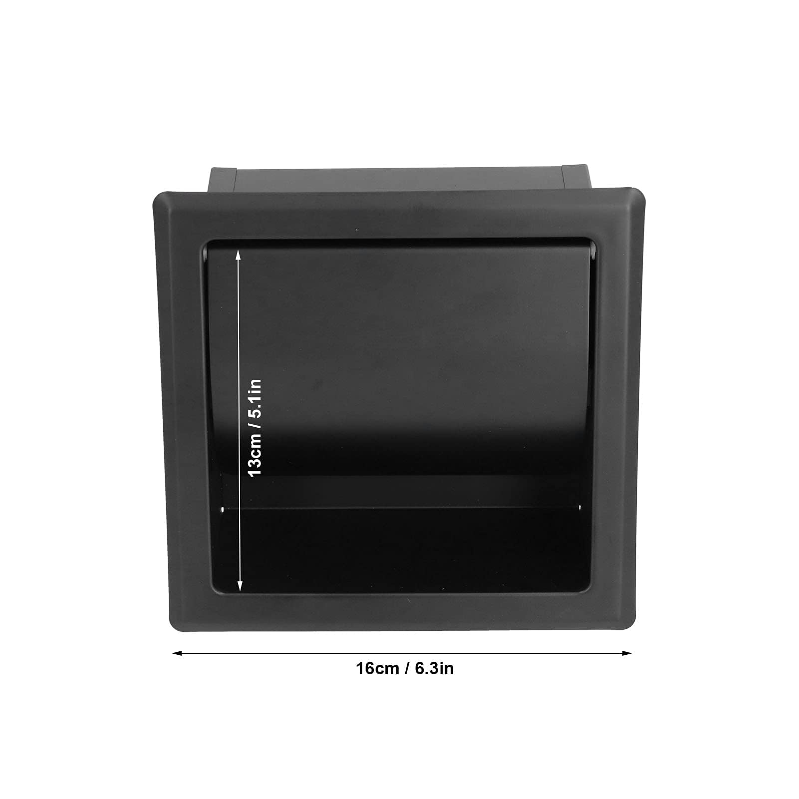 Neodrain Recessed Toilet Paper Holder, Matte Black Toilet Tissue Holder With Storage Cabinet For Toilet Brush Holder, 304 Stainless Steel Wall Bathroom Roll Paper Holder