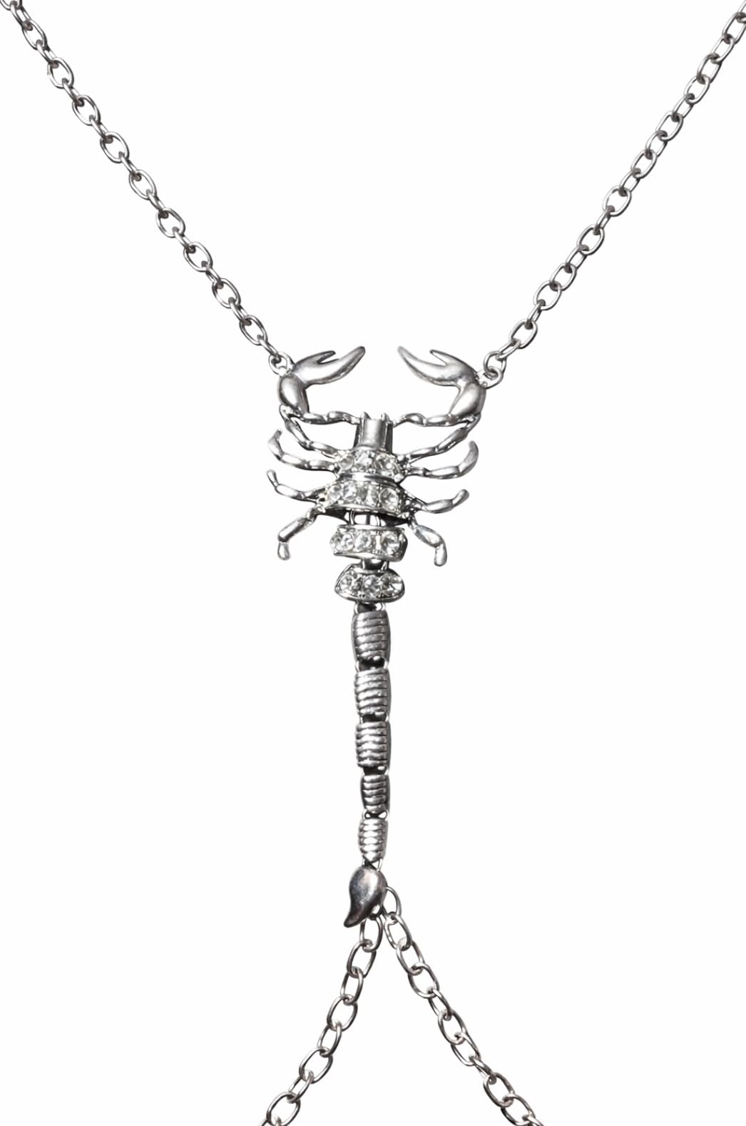 Statement Scorpion Body Chain for Women, Metallic Fashion Body Jewellery with Waist Chain, Party-image-21