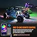 Nilight 2PCS 2FT RGB LED Whip Light with Extra Stop Turn Reverse Lights, Remote & App Control, DIY Chasing Patterns, Safety Antenna Lighted Whips for ATV UTV Polaris RZR Can-am