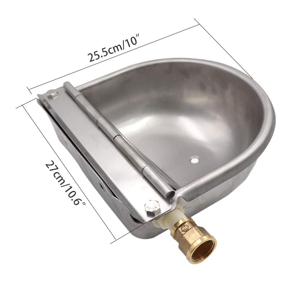 Buy MACGOAL Stainless Steel Water Trough for Animals with Drain Plug