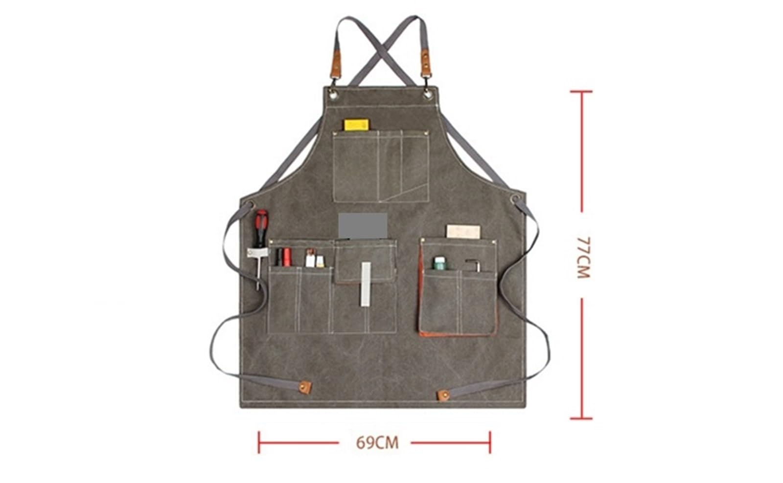 Avental de Ferramentas Delantales de trabajo ajustables de lona vaquera de 2 piezas con bolsillos for herramientas for peluquería, repostería, cafetería, carpintería y pintura, impermeables. para Carp