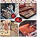 8 Pcs Dice Tray Game Set Includes 1 Red Velvet PU Leather Octagon Dice Roll Tray, Felt Lined PU Leather Dice Cup with 6 Dot Dices for Bar Party Dice Games