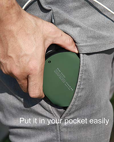 Abfoce Waterproof Portable Charger 10000Mah Outdoor Power Bank One Of The Smallest And Lightest Battery Pack Led Compass High-Speed ​​Charge Compatible For Iphone Android Samsung-Green #TOP4