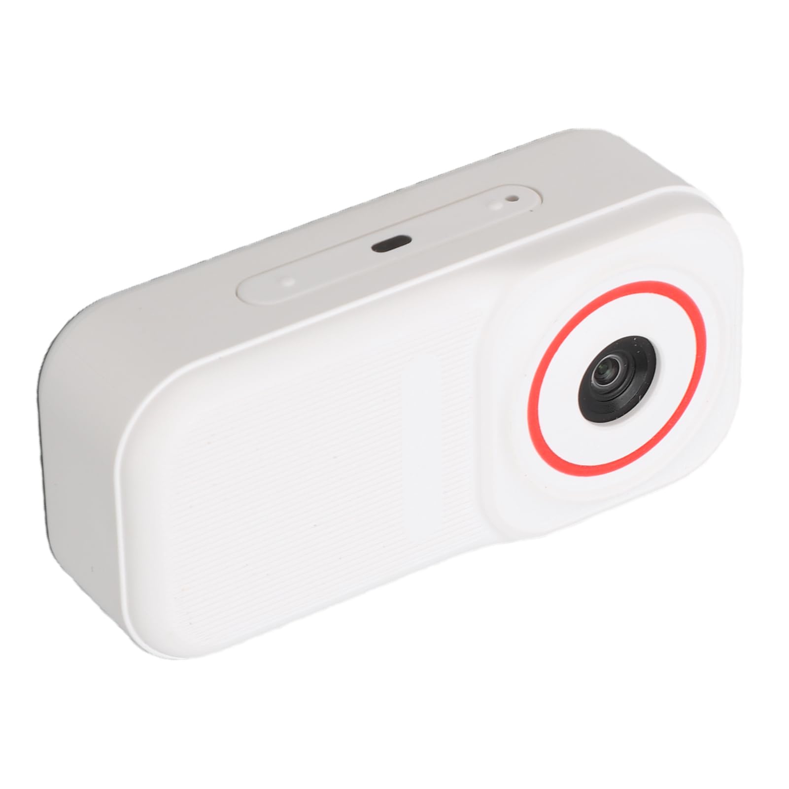 Action Camera 1080P con Custodia di Ricarica, Piccola Videocamera Vlog con Schermo da 1,47 Pollici, Registratore Magnetico Indossabile per Animali Domestici per Lavori di Viaggio (WHITE)