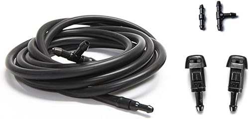 Kit de boquillas para limpiaparabrisas delantero para Dodge, Jeep, Ram – Reemplaza OEM # 4805742AB Manguera de chorro y fluido con conector