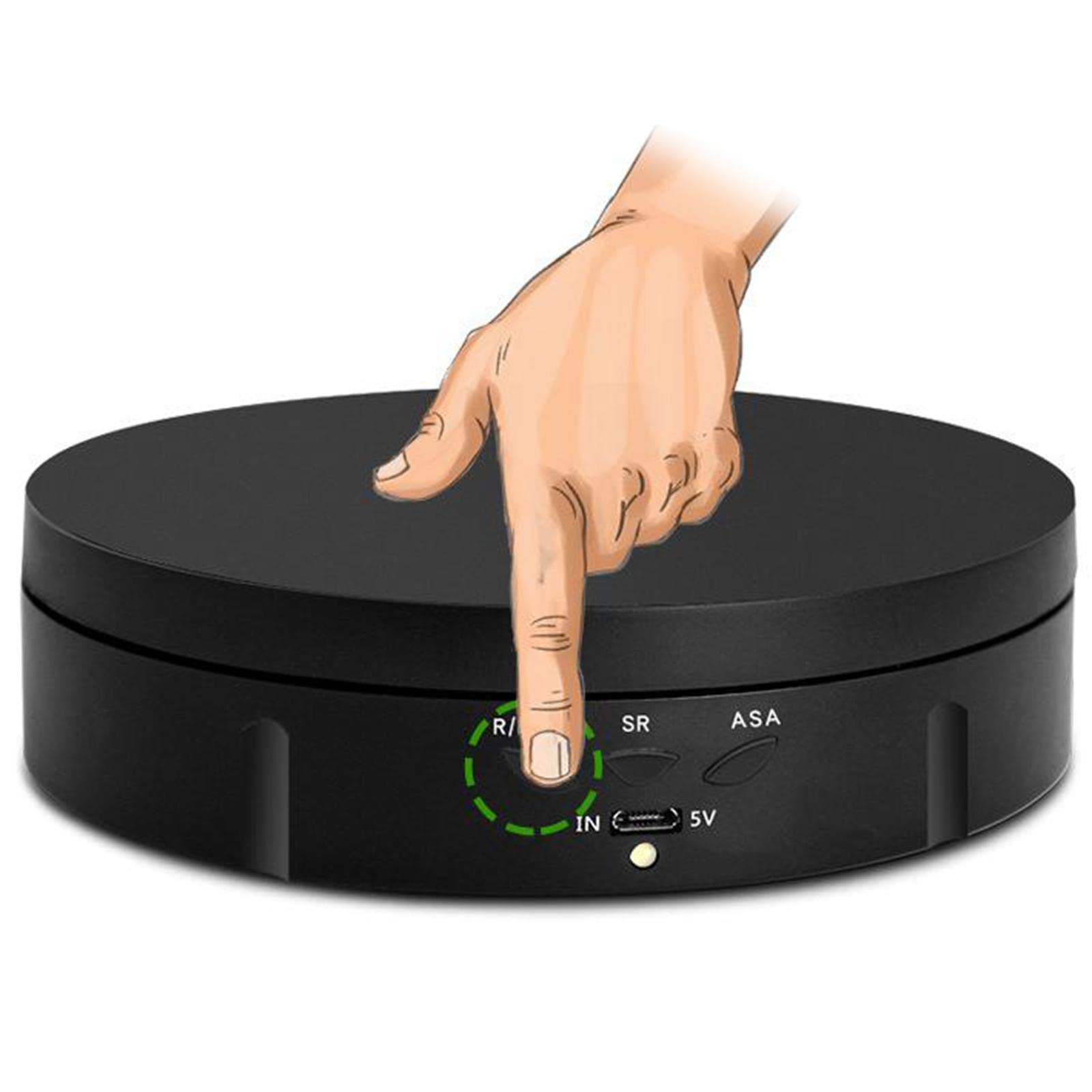CALANDIS Electric 360 Rotating Display Stand Turntable Jewelry Model Toy Holder Black-image-33