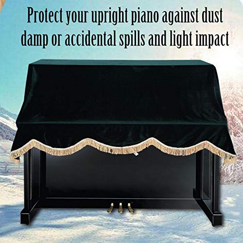 FECAMOS Dustproof Beautiful Upright Piano Dust Cover for Piano Lovers(Green)