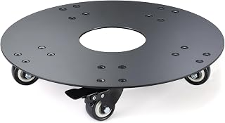 Plant Stand with Wheels,3.0mm Thick Aluminum Alloy Plant Caddy with Wheels Heavy Duty, Rolling Plant Stand Holds 18 Inch and 500lbs(Black)