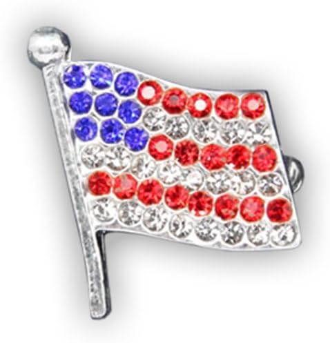 Crystal American Flag Pin in a Bag