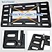 Aootf Front License Plate Bracket Holder - Universal Front Bumper License Plate Mounting Kit, 2 Drill Holes Car Tag Adapter with Anti Theft Stainless Steel Screw Bolt Caps