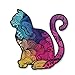 AK Wall Art Cat Colorful Pattern Cute Trendy Vinyl Sticker - Car Phone Helmet - Select Size