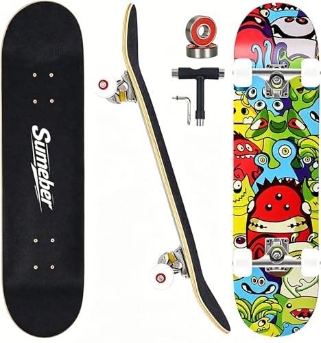 Longboard complet de rue 31" cruiser idéal pour ados et enfants débutants