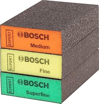 Bosch 3X EXPERT S471 Standard Schleifschwämme für Farbe auf Holz Weichholz 69 x 97 x 26 mm MittelFeinSuperfein Profess