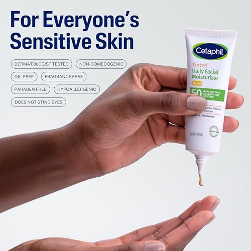 Cetaphil Tinted Facial Moisturizer SPF 50, All Skin Types, 1.7 oz - image 8
