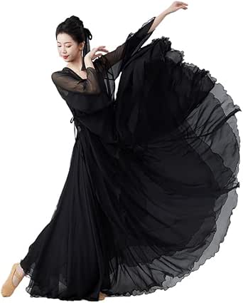 Amazon.com: HEARTTOUCH Women's Fairy Lyrical Dance Skirt 720° Double ...