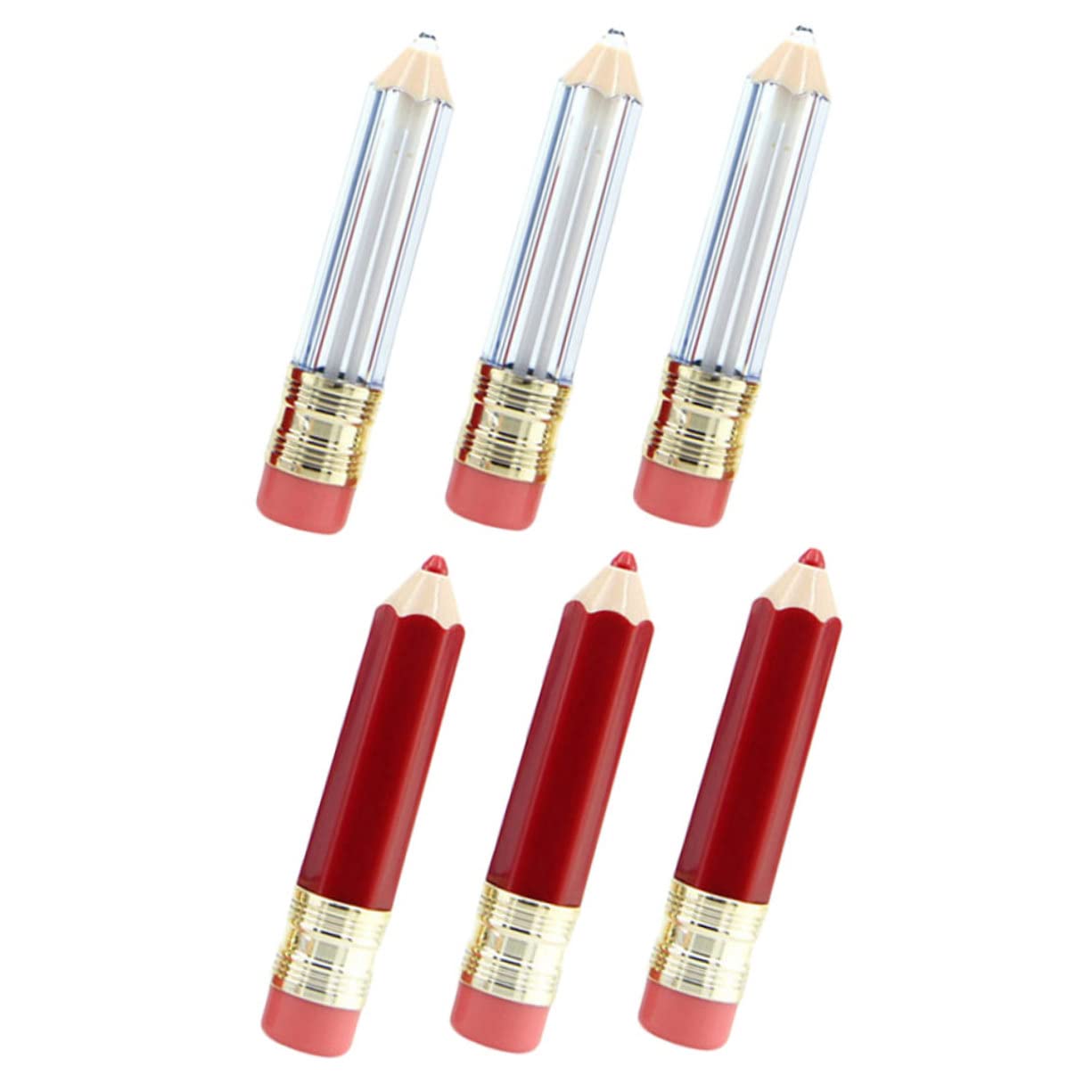 SHERCHPRY 4 Sätze Diy Lip Gloss Hohlrohr Füllung Lipglossrohre Aufpolsternder Lipgloss Schönheit Flasche Probenbehälter Lippenstiftbehälterhalter Leere Lipgloss-tuben Plastik 6 Stück * 4