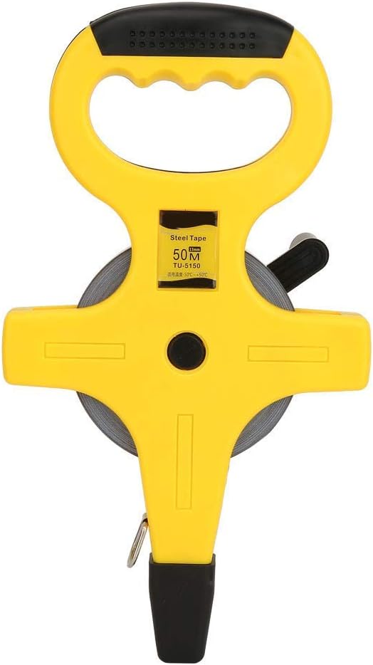 Open Reel Fiberglass Tape Measure Tape Roll Professional Measurement Tool Open Reel Measuring Tape for Sports Field, Outdoor, Engineer,Track, Durable Dual-Sided Measuring Reel (50 Meter)