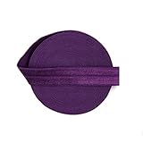 DIY PARK 5 Yard 5/8' Soild Color Fold Over Elastic Spandex Satin Band Lace Baby Headband Sewing Trim(Plum)