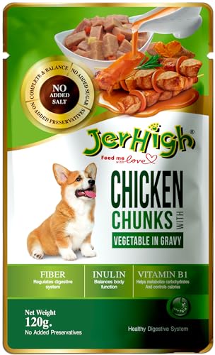 JerHigh Wet Dog Food Chicken & Vegetable in Gravy (Pack of 24) (B08M4BKH7S) Amazon Price History, Amazon Price Tracker