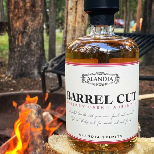 Absinth Barrel Cut von ALANDIA | Fassgereift im Bourbon-Fass | Wie einen Whisky trinken | 42% Vol. | (1x 0,5 l)