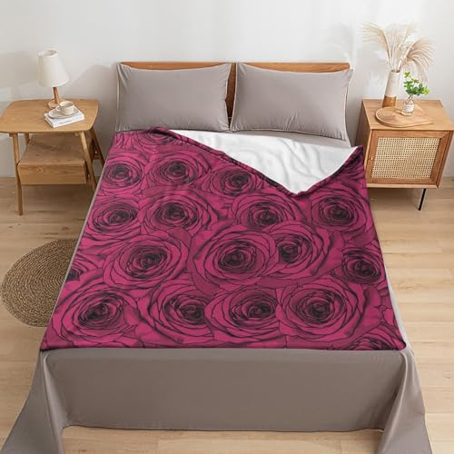 Couverture de lit rose en polaire douce pour décoration de salon chic