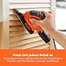 BLACK+DECKER Dreieckschleifer Mouse für staubfreies Schleifen (55 Watt Schleifmaschine, Schleifplatte 133 x 95 mm, Schleifen/Polieren, inkl. Schleifpapiere + Fingerschleifpapier) BEW230BCA