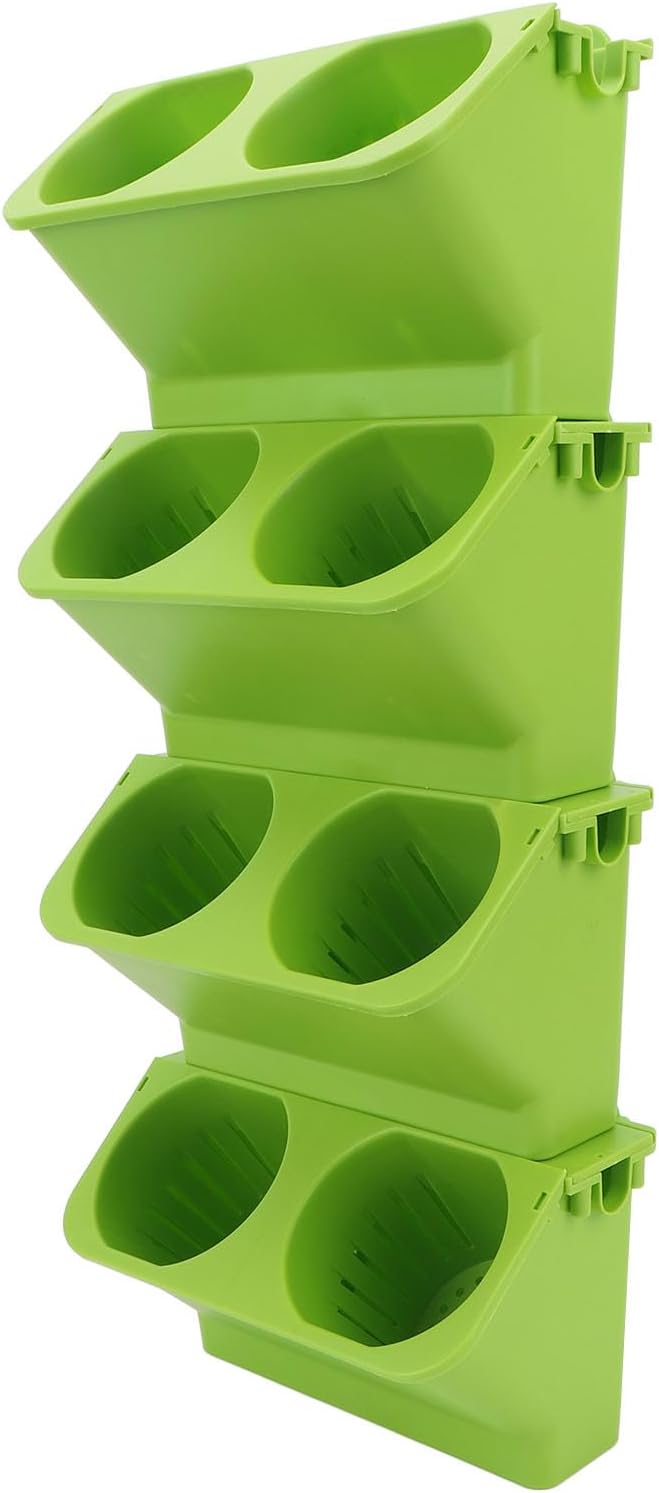 plplaaoo Hanging Planter Boxs Wall Planter for Indoor Outdoor Vertical Planter for Garden Balcony Yards Home Decor (Light Green)