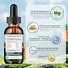 Triple Magnesium Complex Supplement, Magnesium Glycinate, Blend, Citrate Liquid Drops 1000mg with Ashwagandha, CoQ10, Vitamin B6, C, D, Zinc - Vegan Pineapple Flavor
