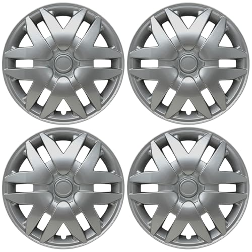 Premium Replica Hubcap, Replacement for Toyota Sienna 2004-2010, 16-inch Silver Wheel Cover, 4 Pieces