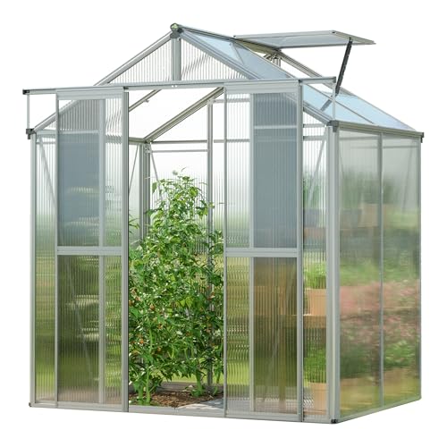 GFP Invernadero Picco 2 Estructura de Aluminio 179 x 133 cm Placas de policarbonato de 6 mm